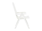 Chaises inclinables de jardin 2 pièces Plastique Blanc LZIJ69598