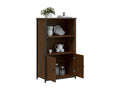 Buffet haut chêne marron 62x32x103,5 cm bois d'ingénierie RBLS10404