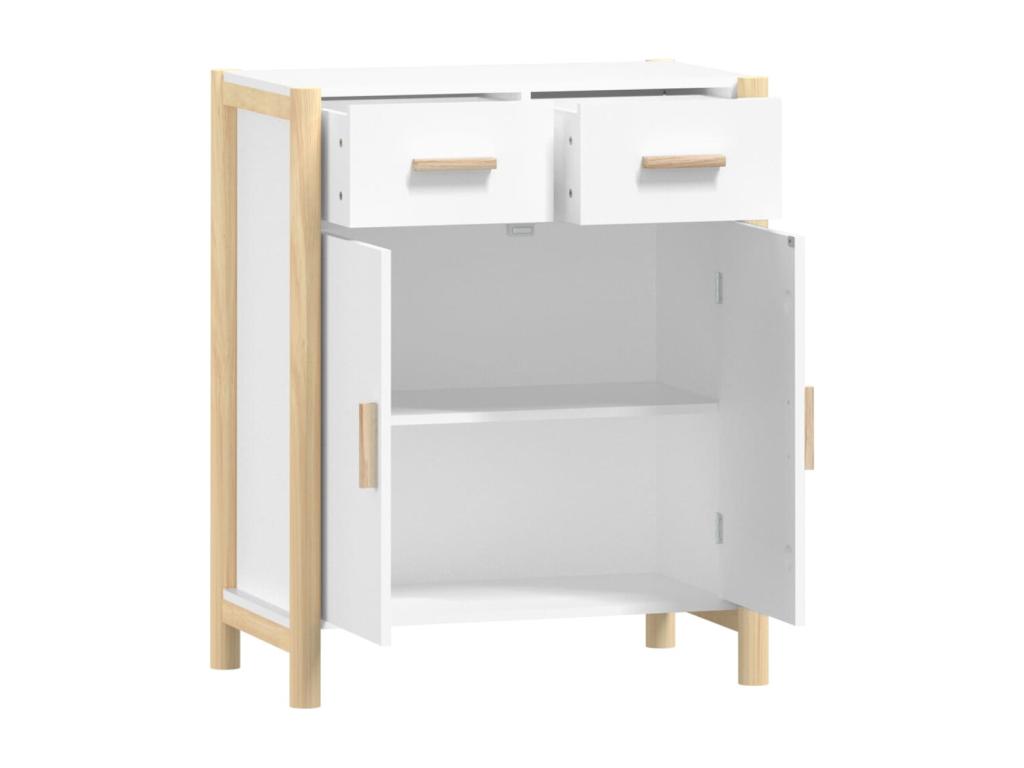 Buffet Blanc 62x38x75 cm Bois d'ingénierie TYOG70643