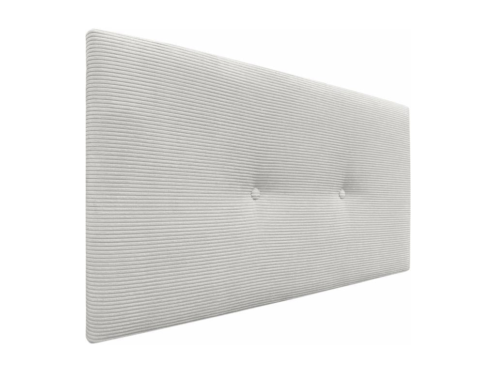 Lysvia Tête de Lit Unie Velours Côtelé avec Boutons 95x50 Lits 80/90 - Blanc Os NDVT70642