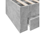 Cadre de lit à tiroirs gris béton 180x200 cm bois d'ingénierie WYCR38026