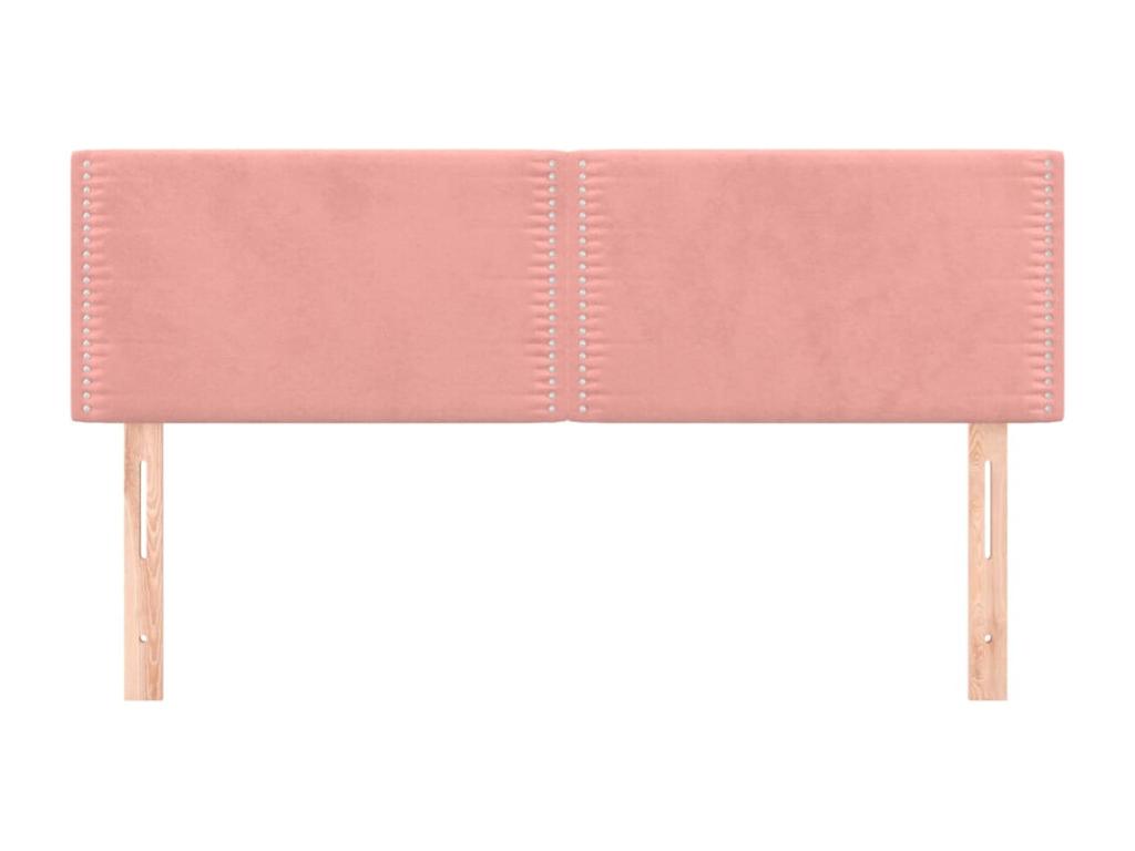 Têtes de lit 2 pcs Rose 72x5x78/88 cm Velours BTSB46540