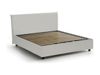 Lit double Lit coffre avec revêtement en éco-cuir Made in Italy Ouverture frontale adaptée pour matelas 140x190 cm Blanc VBQH69376