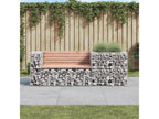 Banc de jardin avec panier en gabion bois massif de Lysvia MELD95031