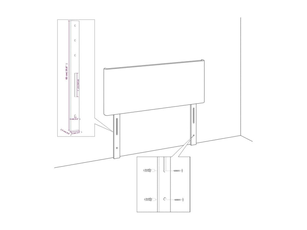 Têtes de lit 4 pcs Cappuccino 72x5x78/88 cm Similicuir ZUYN90177