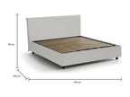 Lit double Lit coffre avec revêtement en éco-cuir Made in Italy Ouverture frontale adaptée pour matelas 140x190 cm Blanc VBQH69376