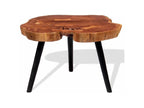 Table basse ronde Lysvia massif clair et pieds métal noir Lysvia WDWI75833