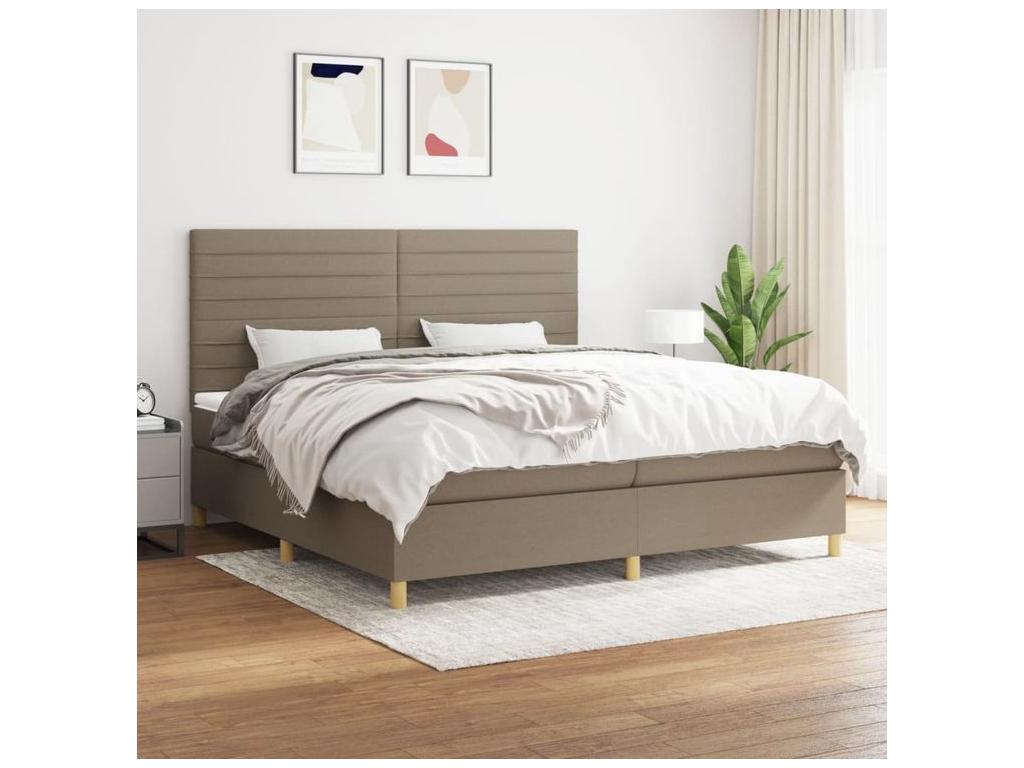 Sommier à Lysvia de lit avec matelas Lysvia 200x200 Tissu CZOD75245