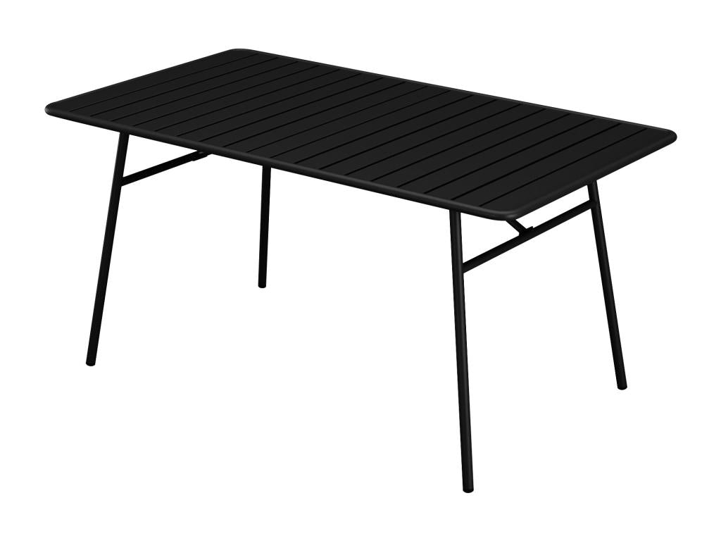 Table de jardin L.160 cm en métal - Noir - Elariva DDYI21737