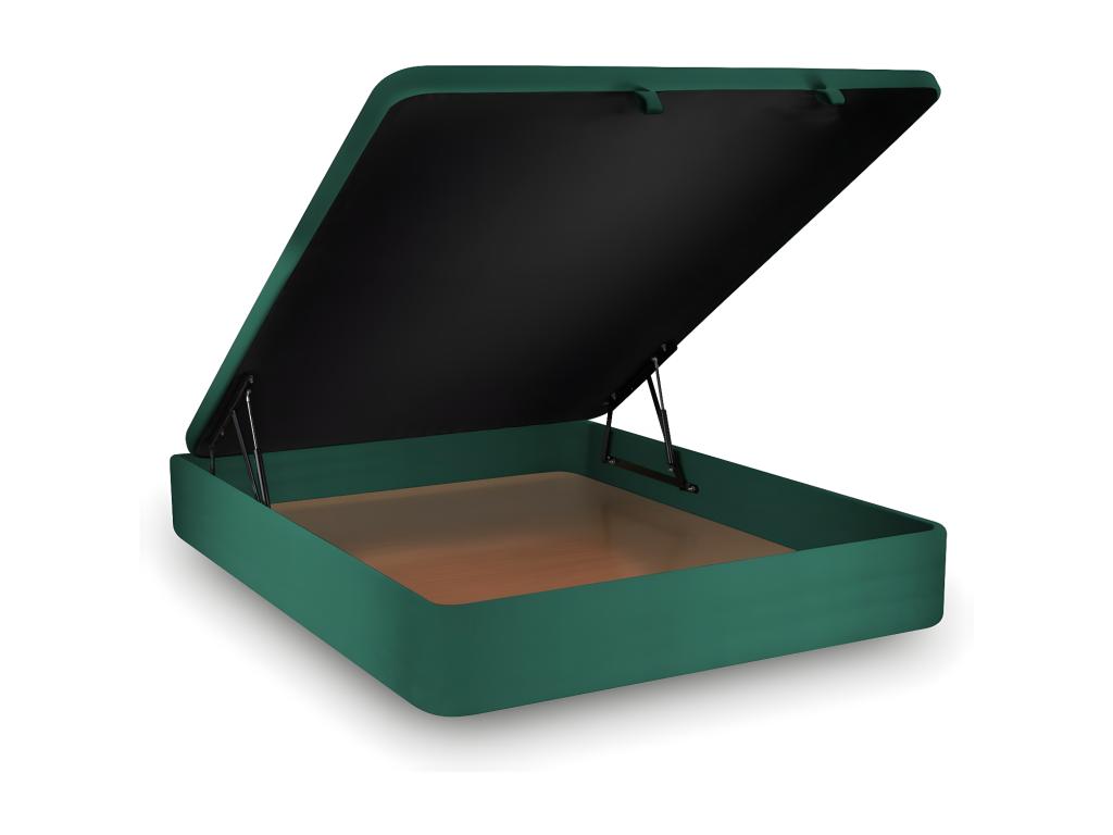 Sommier Coffre Velours Vert 160x200 H39cm YHNZ54153