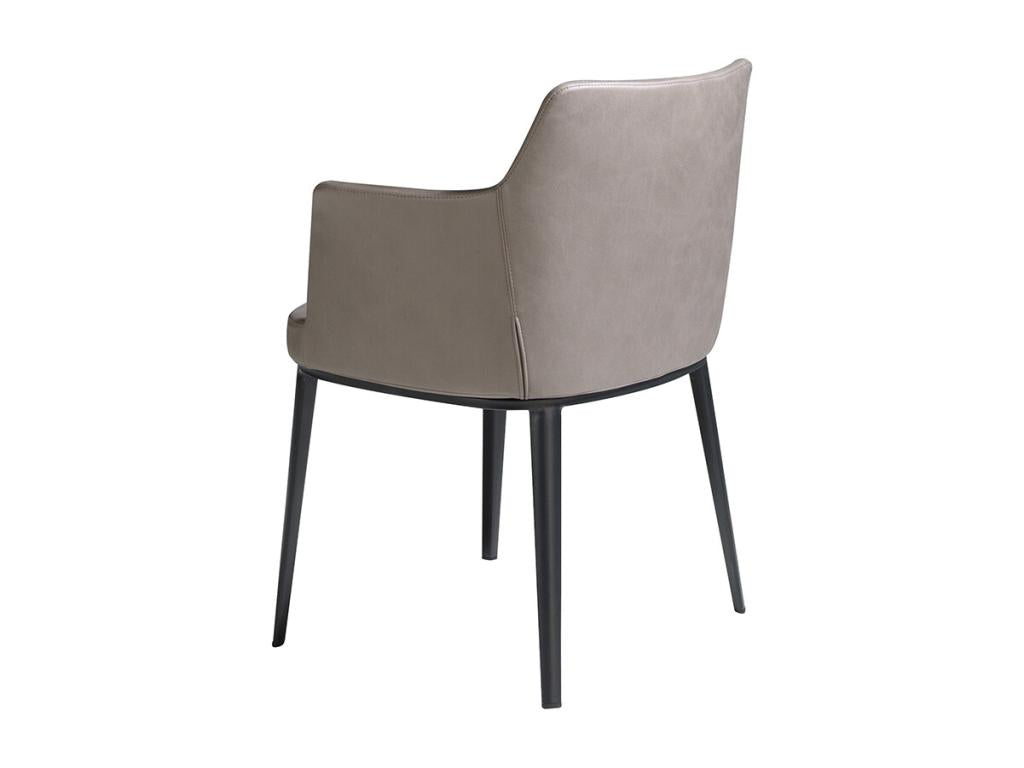 Chaise en tissu de vison et pieds en acier noir - Lot de 2-Couleur 14 XDKS02092