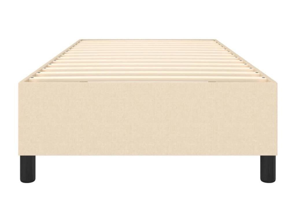 Cadre de lit sans matelas crème 90x200 cm tissu AQZJ39698