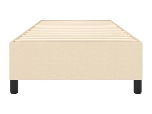 Cadre de lit sans matelas crème 90x200 cm tissu AQZJ39698
