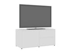 Meuble TV Blanc 80x34x36 cm Bois d'ingénierie HYAP05359