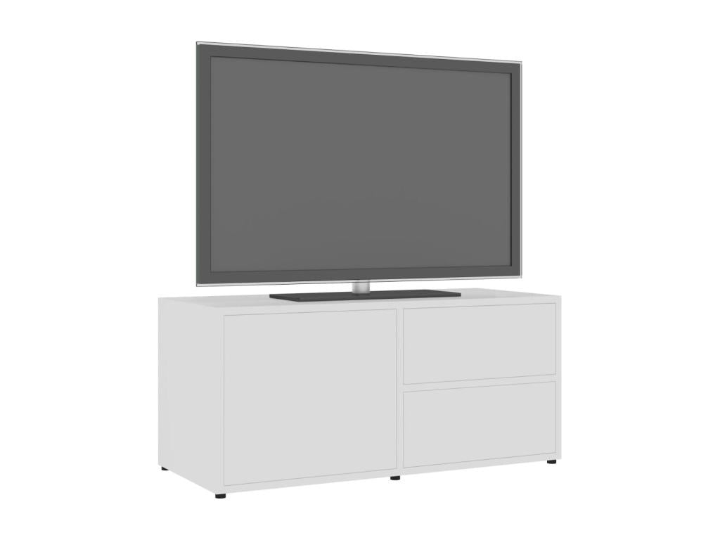 Meuble TV Blanc 80x34x36 cm Bois d'ingénierie HYAP05359