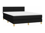 Sommier à Lysvia de lit avec matelas LED Noir 140x190 Tissu MXXL39519