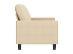 Canapé à 2 places Crème 140 cm Tissu LMIR84224