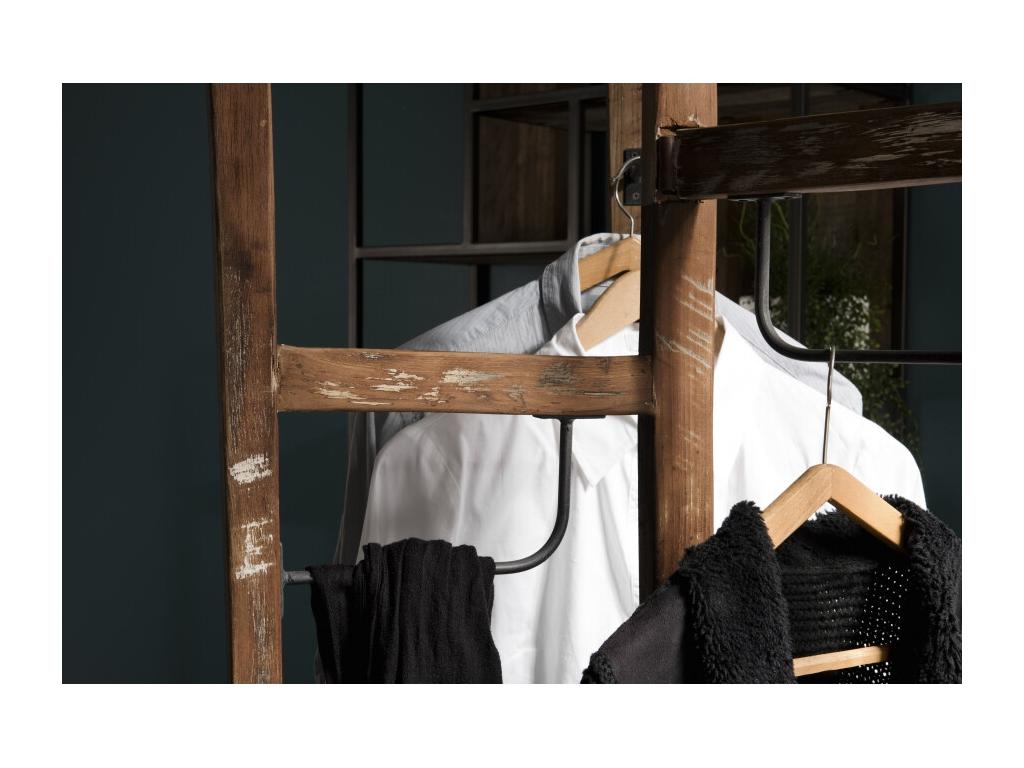 Dormeva - Portemanteau marron 3 'ventaux' teck recyclé et métal GWPY79226