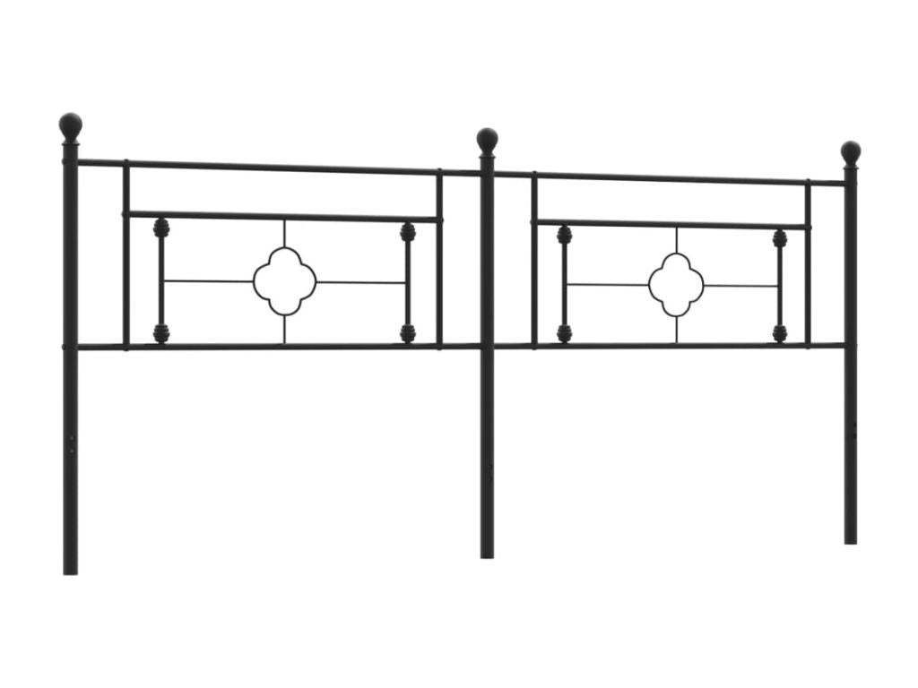Tête de lit métal noir 200cm KTER80141
