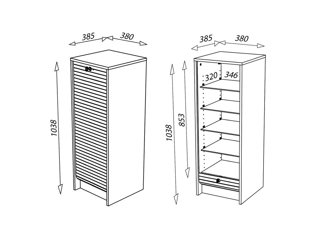 Classeur à rideaux Blanc - CURTAIN n 2 JJIM88499