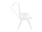 Chaises inclinables de jardin 2 pièces Plastique Blanc LZIJ69598