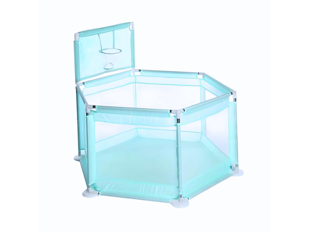 Mini parc de jeux diamètre 150 cm bleu pour bébé avec panier de panier YPFU95176