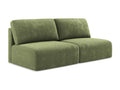 Canapé 3 places sans accoudoir convertible en Chenille - vert - Lysvia MQBC83037