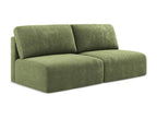 Canapé 3 places sans accoudoir convertible en Chenille - vert - Lysvia MQBC83037