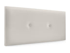 Lysvia Tête de lit simili cuir lisse avec Boutons 90x50cm Lits 80/90 - Blanc Osseux OMPF04720
