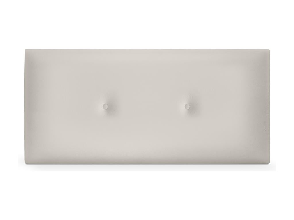 Lysvia Tête de lit simili cuir lisse avec Boutons 90x50cm Lits 80/90 - Blanc Osseux OMPF04720