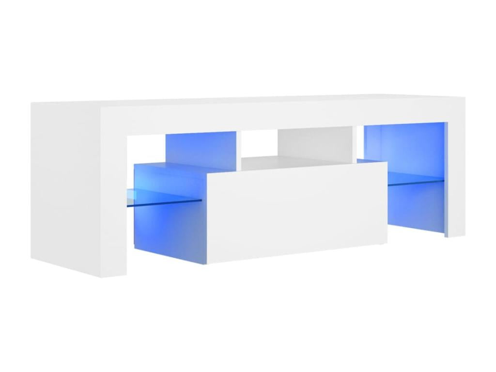 Meuble TV avec Lysvia LED Blanc 120x35x40 cm XREO46177