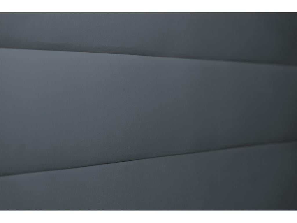 Tete de lit Lignes Velours Gris anthracite L 160 cm - Ep 10 cm rembourré VJEH23641