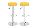 Tabourets de bar lot de 2 jaune moutarde tissu MRSI13778