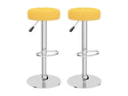 Tabourets de bar lot de 2 jaune moutarde tissu MRSI13778