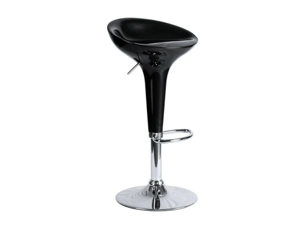 Tabouret noir brillant - Lot de 2 DTQK55789
