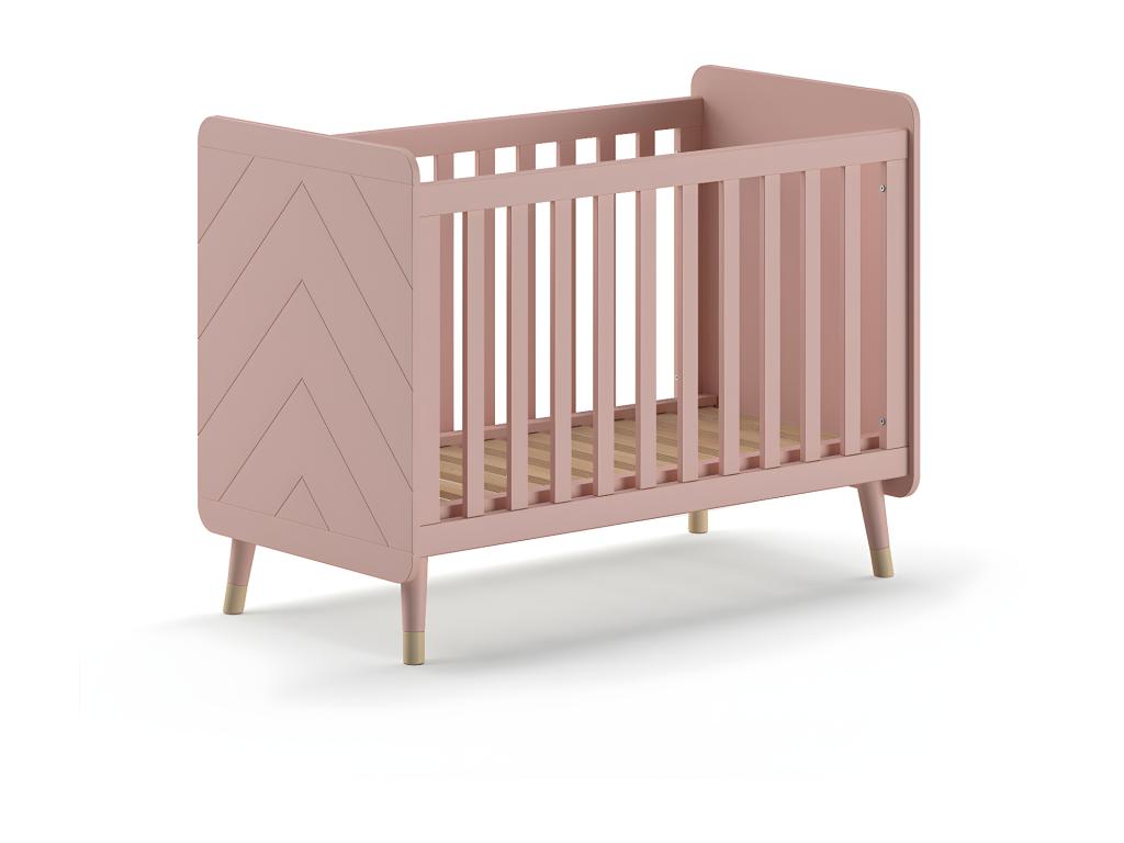 Lit bébé 60x120 sommier inclus Lysvia Rose VMGL20732