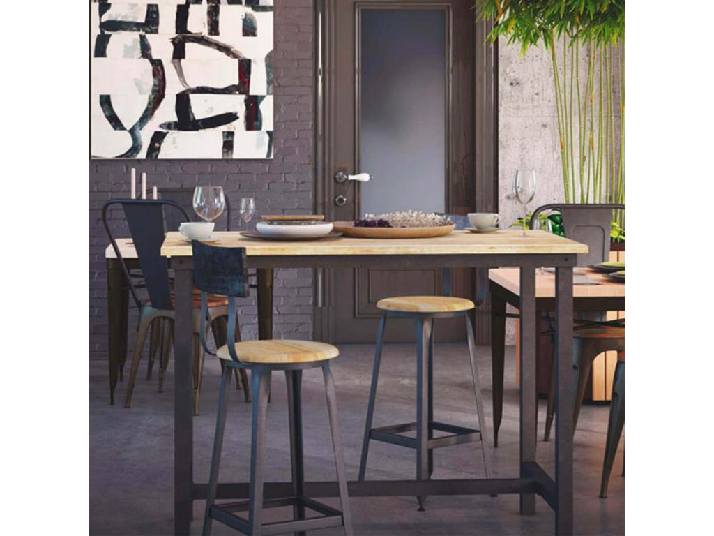 Elariva - Tabouret de Bar Industriel H75 DZAS54356