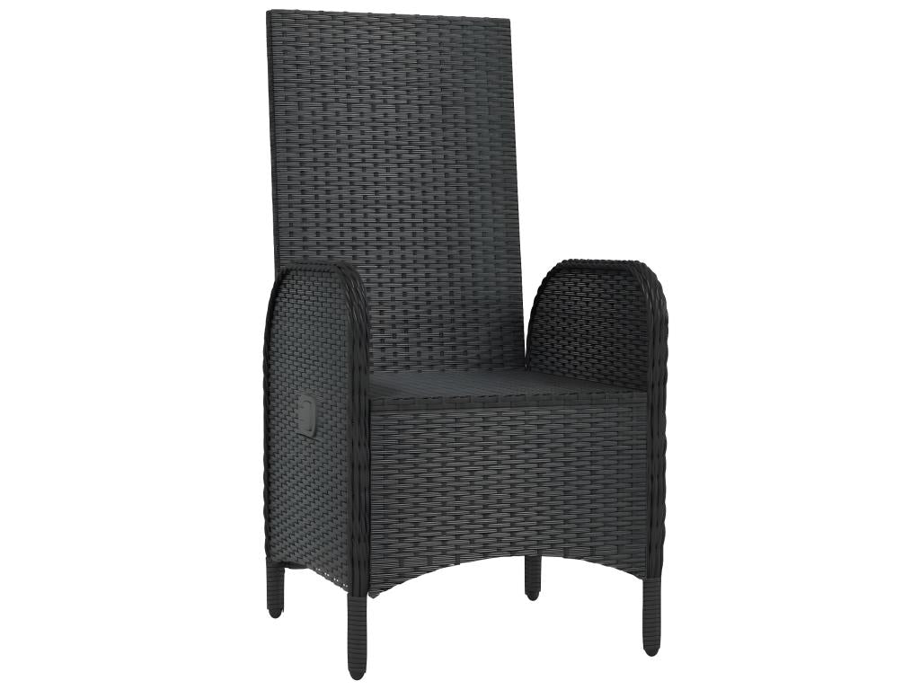 Chaises d'extérieur lot de 2 Résine tressée Noir LDCQ75410