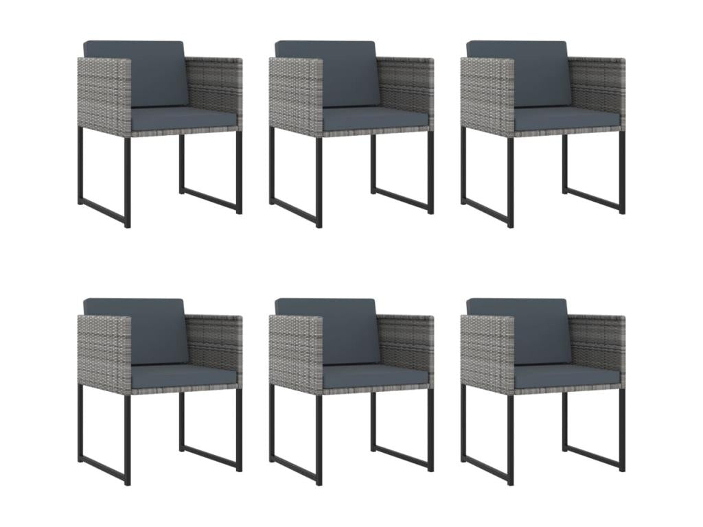 Salon de jardin 11 pièces avec coussins Résine tressée Gris YWKD69497