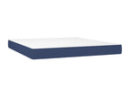 Lit à sommier tapissier avec matelas Bleu 160x200 cm Tissu SHDW40681