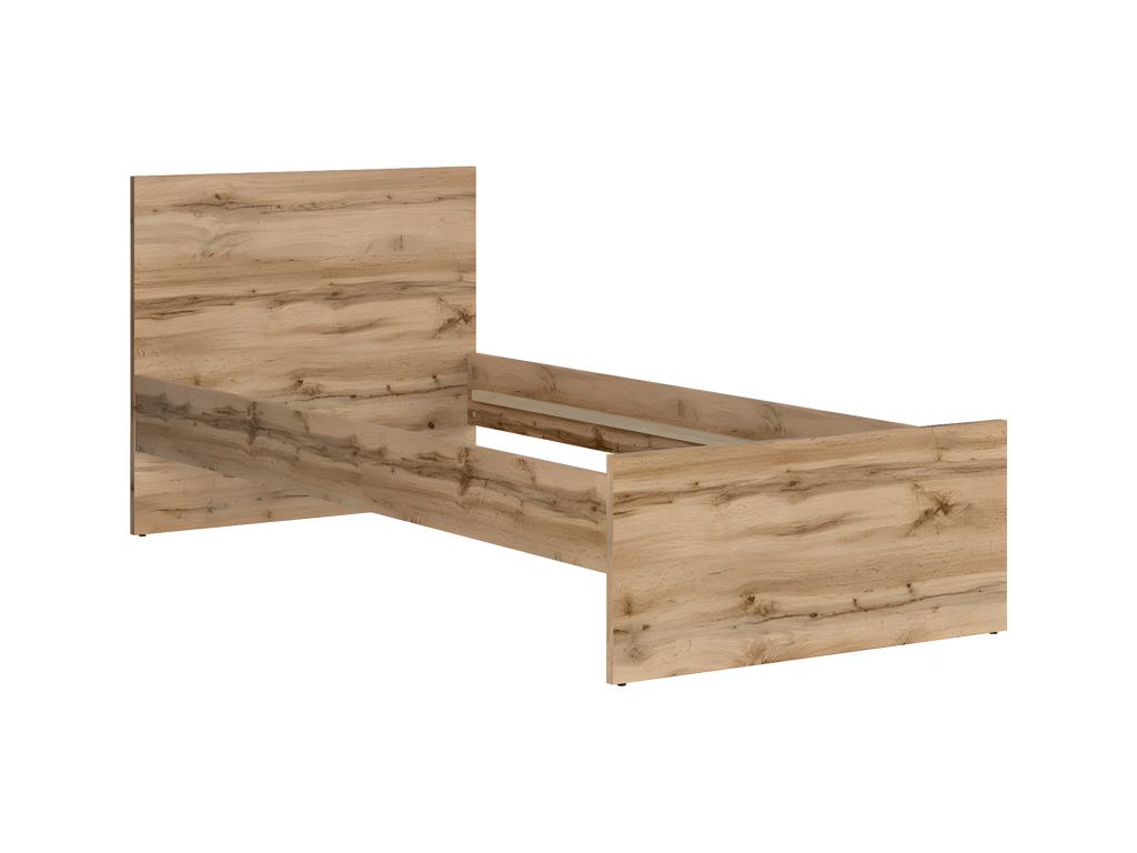 Lit 90x200 Juin Blanc et Bois FAQL49898