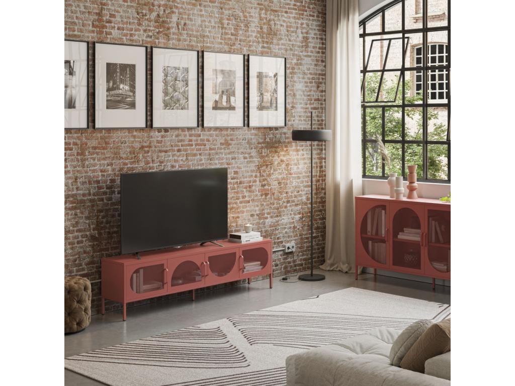 Lysvia - Meuble TV 4 portes en métal L180cm - Lysvia MGYT17691