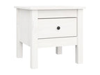 Tables d'appoint 2 pièces Blanc 40x40x39 cm Bois massif de pin ELEF81465