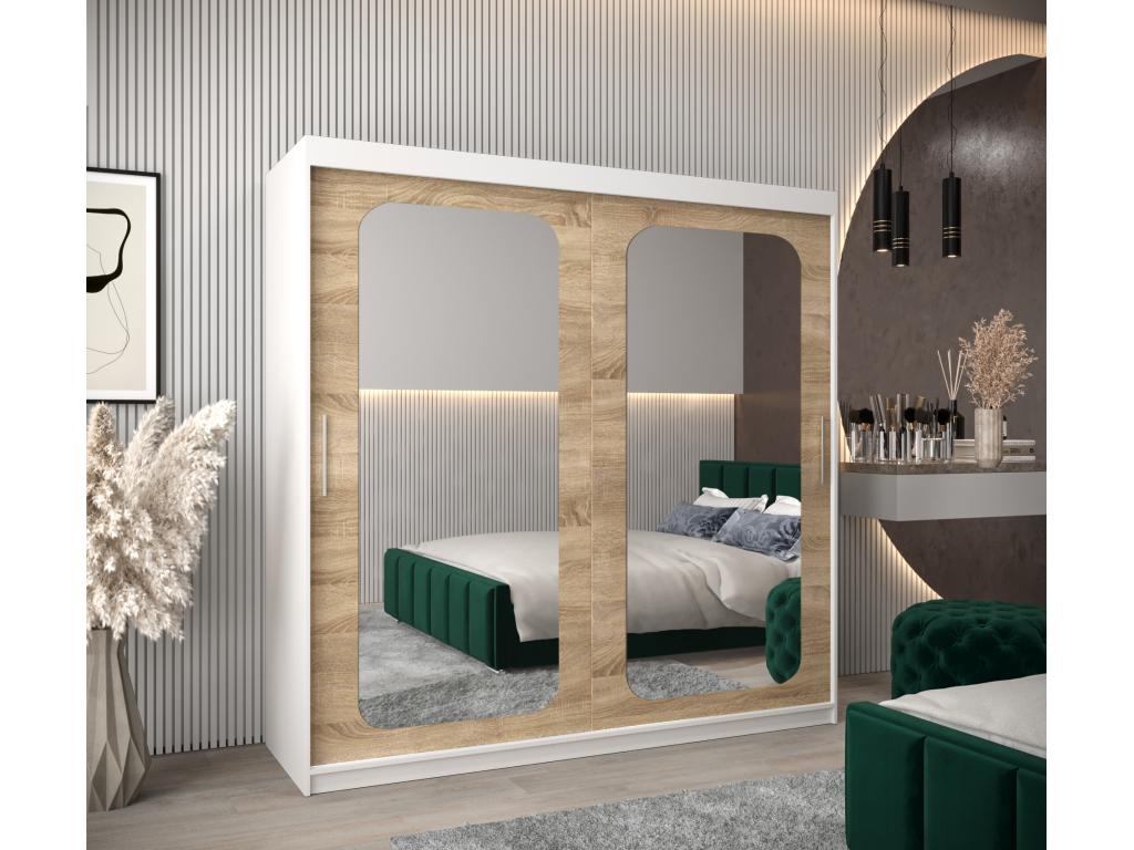 ARMOIRE T3 À PORTES COULISSANTES 200/200/62 2 Portes Blanc/Elariva BDPH27090