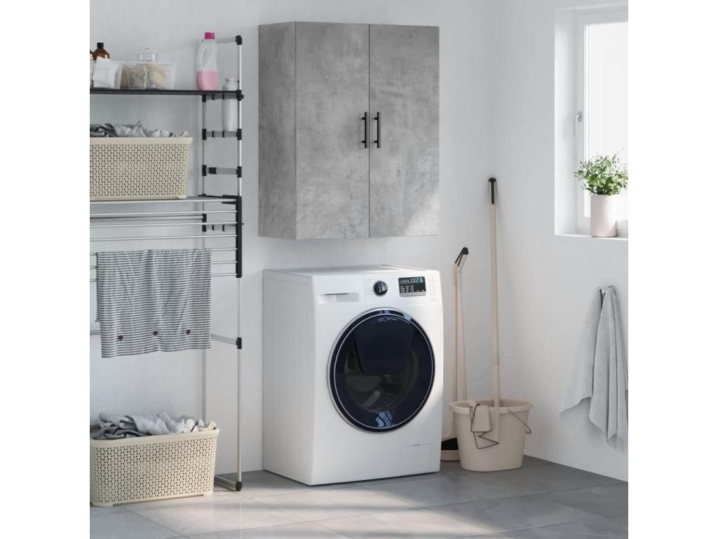 Armoire murale gris béton 69,5x34x90 cm UZVB50668