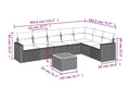 Salon de jardin 8 pièces avec coussins noir résine tressée IQTP12906