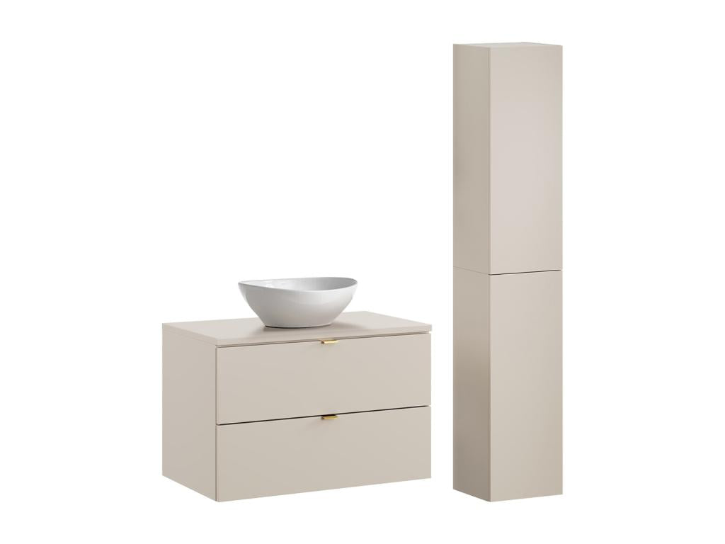 Ensemble meuble simple vasque 80cm et colonne Dormeva Cachemire BBOL13978