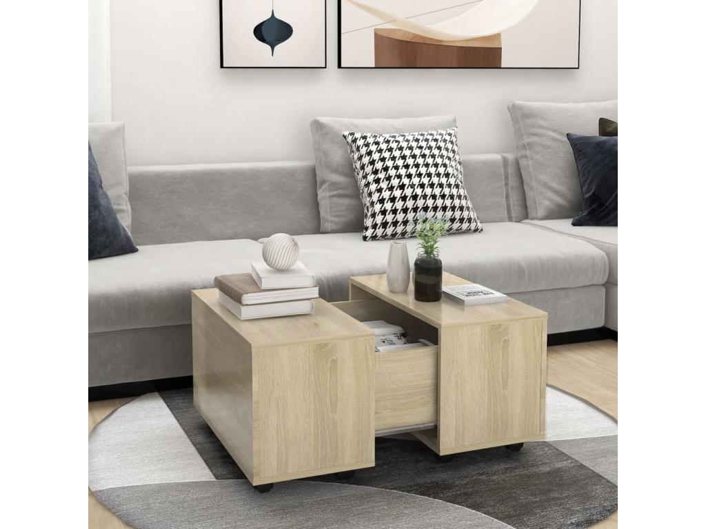 Table basse Chêne Lysvia 60x60x38 XLNK71799