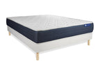 Ensemble matelas Latex et Mémoire de forme Lysvia SLEEP 140x200 5zones de confort sommier Lysvia blanc ULWN16981