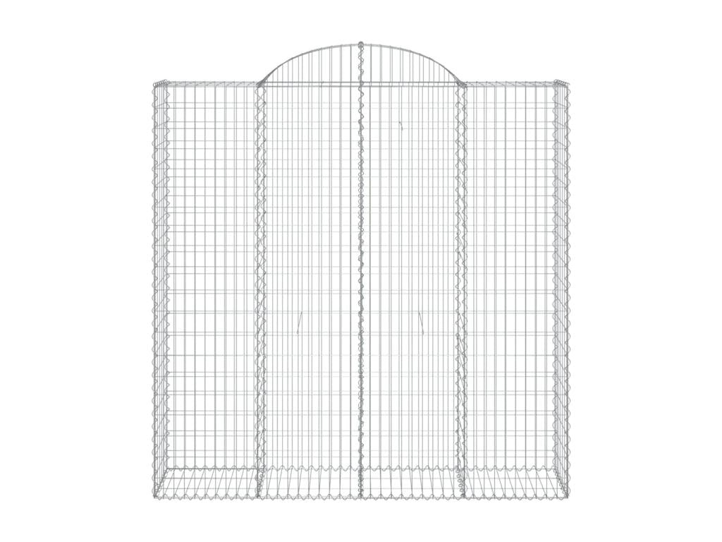 Paniers à gabions arqués 4 pcs 200x50x200-220 Fer galvanisé YYAW33894